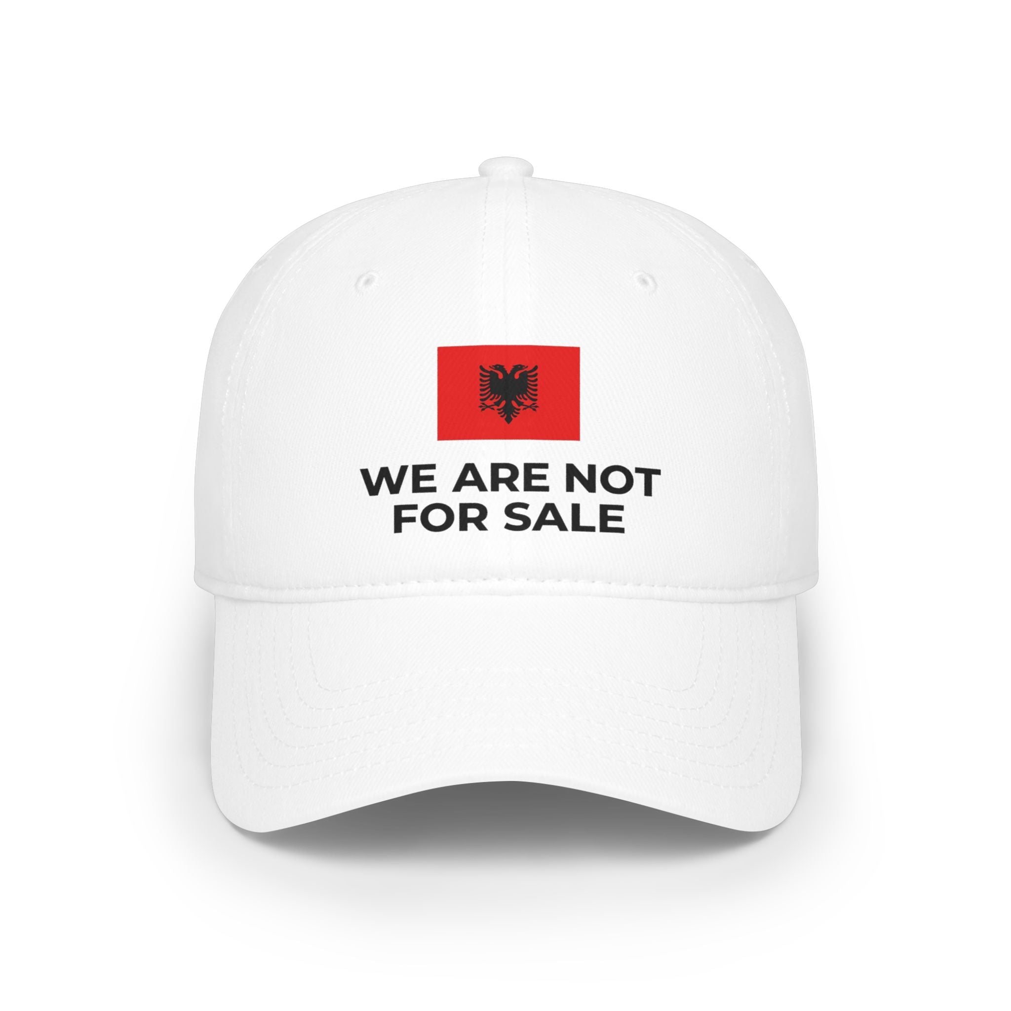 Albanian Flag 'We Are Not For Sale' Low Profile Baseball Cap